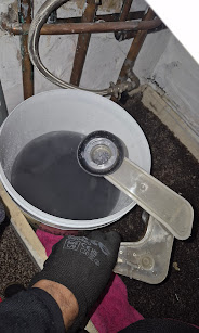 Dirty system water being flushed in Yorkshire — Boiler Rescue 247