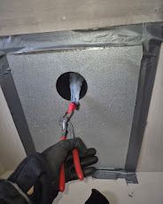 Flue hole cut for new boiler in Yorkshire — Boiler Rescue 247