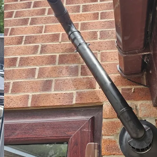 Vertical Flue Installation in Leeds — recent job by Boiler Rescue 247 Gas Safe engineer