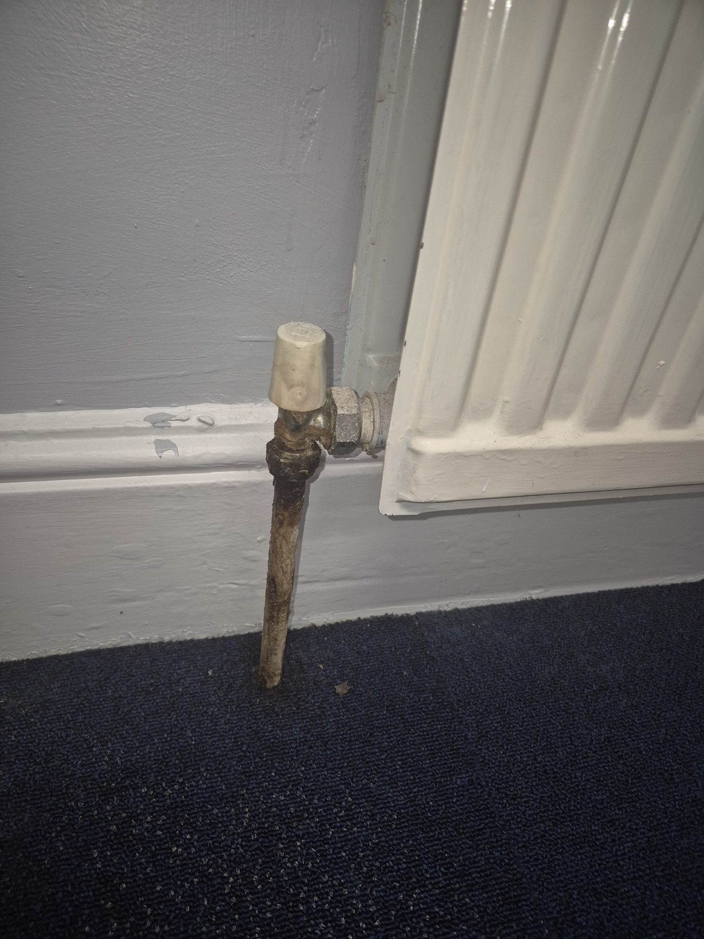 Radiator Valve Replacement — Before & After — before — recent job by Boiler Rescue 247
